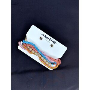 *New* INDIGO AUTHORITY Monarch Pastel Bracelet‎ + Earring Set